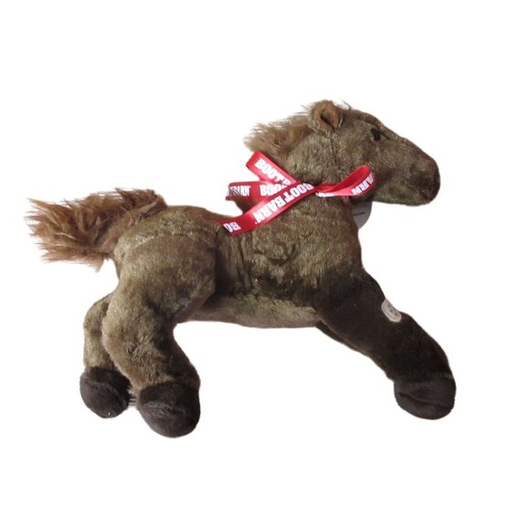 Aurora Brown Pony Horse Plush 12" Get Well Boot Barn Ribbon White Blaze - NWT - Picture 1 of 8